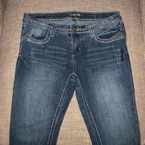 EUC Karma Blue Ultra Stretch Skinny Jeans Size 11